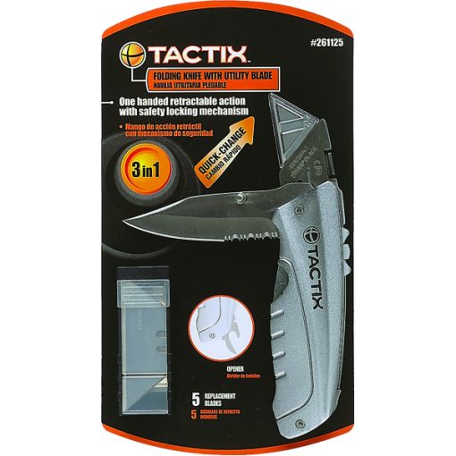 Tactix Utility Folding Knife Dual Function