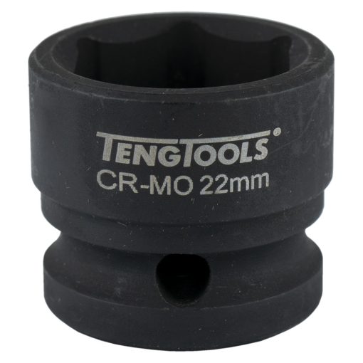 Teng 1/2in Dr. Stubby Impact Socket 22mm DIN