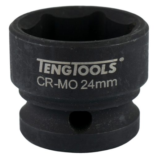 Teng 1/2in Dr. Stubby Impact Socket 24mm DIN