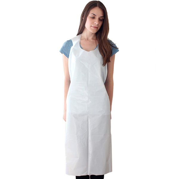 White PE Disposable Aprons On Header Card