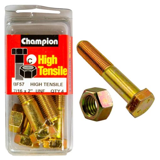 Champion 2 x 7/16in Bolt & Nut (C) - GR5