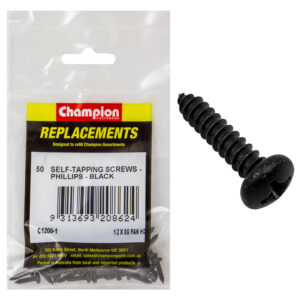 Champion 6G x 1/2in S/Tapping Screw Pan Head Ph -50pk