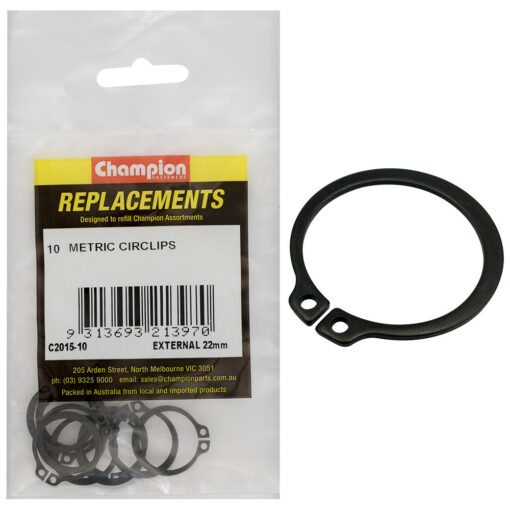 Champion 22mm External Circlip -10pk