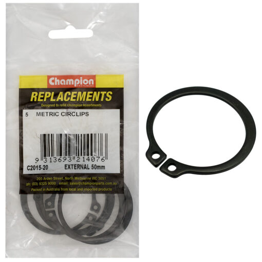 Champion 50mm External Circlip -5pk