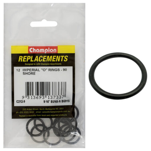 Champion 9/16in(Tube Ref) x.755(I.D) x.097(Sec.) O-Ring-12pk