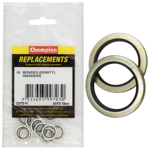 Champion Bonded Seal Washer (Dowty) 12mm -10pk