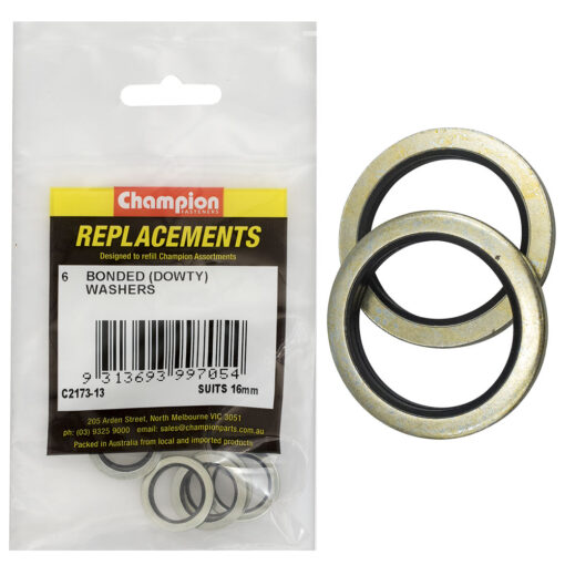 Champion Bonded Seal Washer (Dowty) 16mm -6pk