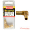 Champion Hose Joiner 90 deg Barb Elbow Reducer Brass3/8-5/16