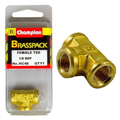 Champion Brass 1/8in Female 'T' Joiner