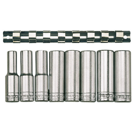 Teng 8pc 1/2in Dr. Deep Socket Set 13-24mm 12Pnt