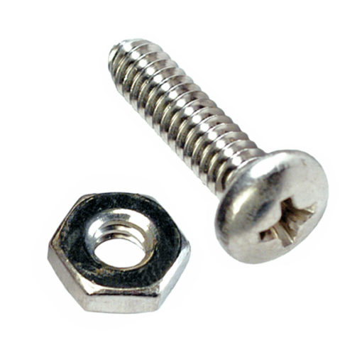 Champion 1/8in x 1 - 1/4in Round HD Screw/Nut - 100pk