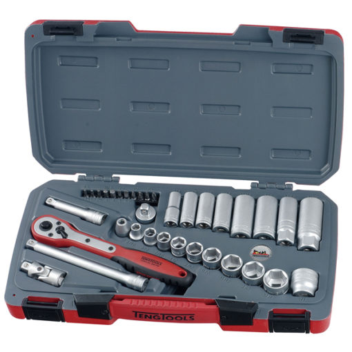 Teng 35pc 3/8in Dr. Imperial Reg/Deep Socket Set