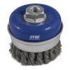 ITM Twist Knot Cup Brush Steel 125mm w/Band