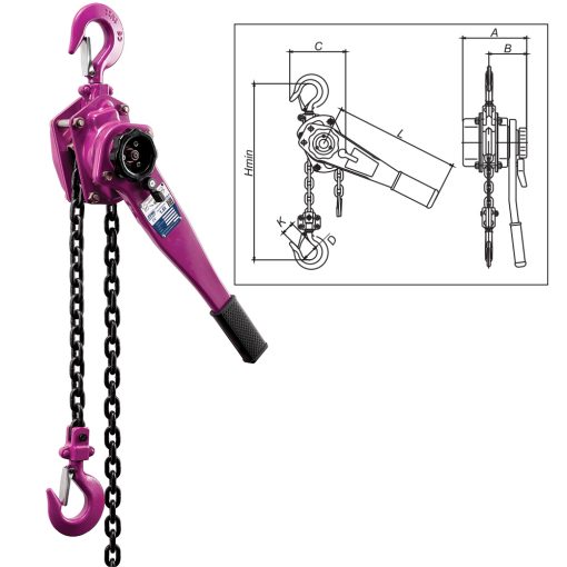 ITM Lever Hoist-Heavy Duty-1.5 Ton-1.5 Meter Lift