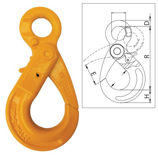 ITM G80 Eye Self Locking Hook-6mm Chain