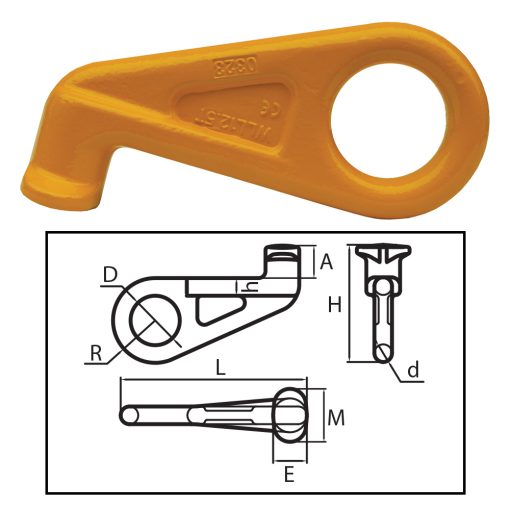 ITM G80 Eye Container Hook - Straight