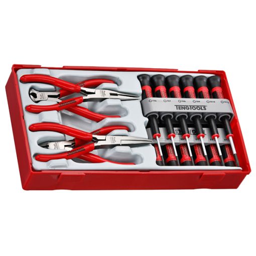 Teng 16pc Mini Plier & Screwdriver Set - TC-Tray